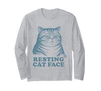 Resting Cat Face Maglia a Manica