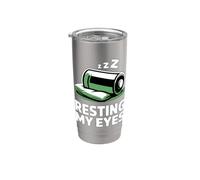 Resting My Eyes Battery Sonno Riposo Sleepy Bicchiere termico in acciaio inox doppia parete
