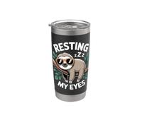 Resting My Eyes Sloth Sonno Riposo Sleepy Bicchiere termico in acciaio inox doppia parete