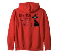 Resting Witch Face Black Cat Witchy Cat Halloween Witch Cat Felpa con Cappuccio