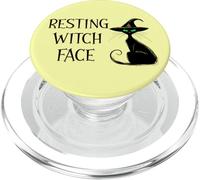 Resting Witch Face Halloween Witchy Cat Black Cat Witch Cat PopSockets PopGrip per MagSafe