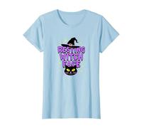 Resting Witch Face: Spettrale Halloween Cat Lover Magic Maglietta, Donna, Celeste, M
