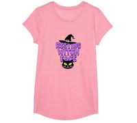 Resting Witch Face: Spettrale Halloween Cat Lover Magic Maglietta, Ragazze, Rosa, XS