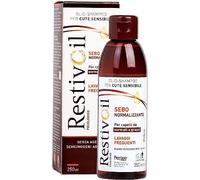 Restivoil Fisiologico Sebonormalizzante Olio-Shampoo per Cute Sensibile e per Capelli Normali e Grassi Senza Agenti Schiumogeni e Aggressivi, 250ml
