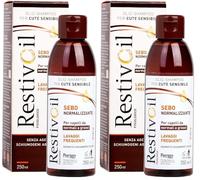 Restivoil Fisiologico Sebonormalizzante Olio-Shampoo per Cute Sensibile e per Capelli Normali e Grassi Senza Agenti Schiumogeni e Aggressivi, 250ml (Confezione da 2)