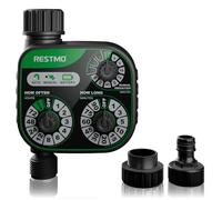 RESTMO Timer per acqua analogico a 3 cifre, controllo meccanico, irrigazione automatica con ritardo manuale e pioggia, timer per irrigazione tubo da giardino, sistema di auto-irrigazione, facile da