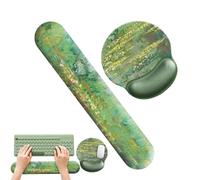 Resto Manuale Della Tastiera - Topi Ergonomici Nocciolo Acqua | Cuscino Di Supporto Al Polso | Polso In Schiuma Riposare Con Design Di Pittura Ad Olio | Pad Del M)use Non Slip Per La Digitazione Di Gi