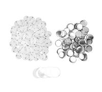Restokki 100 set di parti del pulsante posteriore del perno Perno posteriore in metallo Kit distintivo fai-da-te Eventi Abbigliamento Zaini (32MM)