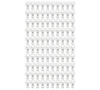 Restokki 100pcs Heart Style Long Tail Metal Iron Hollow Design Mini Fun Clips for Documents Tickets Office Supplies (Silver)