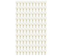 Restokki 100pcs Heart Style Long Tail Metal Iron Hollow Design Mini Fun Clips for Documents Tickets Office Supplies (Gold)