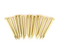 Restokki 100Pcs Round Head Nail Brass Furniture Hinge Hardware Accessories Strong Fastening Easy Installation Home Furniture Widely Used 22mm 15mm 18mm 10mm Length Brass Nail (22mm long thick) (15mm