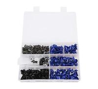 Restokki 198Pcs/Set Motorcycle Accessory Windscreen Fairing Screws M5 M6 Bolts Kit, Silver Black Red Blue Golden Green (Blue)