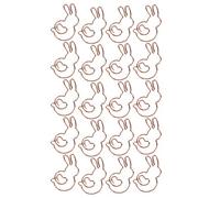 Restokki 20Pcs Rose Gold Rabbit Shape Cute Paper Clips Wide Application For Document Organization