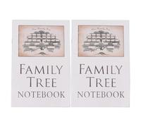 Restokki 2pcs Family Tree Notebook 16 pagine Doppi lati di storia a storia familiare di lavoro per la cancelleria per ufficio familiare