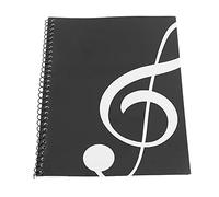 Restokki 50 pagine Notation Notation Notebook Experience di scrittura di carta per scrittori di canzoni Black Piano (Black Note Pattern)