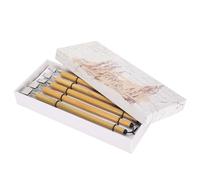 Restokki 5pcs Dip Pen Manga Calligraphy Boxed Vintage Bamboo Drawing Kit Prodotti scolastici (Set di punta della penna parallela)