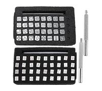 Restokki Leather Stamper Punching Tool for DIY Craft Printing, Letter Number 6mm Punch Set
