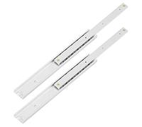 Restokki Mini guida scorrevole in lega di alluminio, set di guide per cassettiera per cassettiera argento (140mm long)