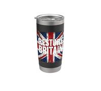 Restore Britain - Flag UK Conservative Graphic Grunge Bicchiere termico in acciaio inox doppia parete
