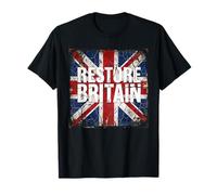 Restore Britain - Flag UK Conservative Graphic Grunge Maglietta