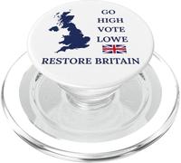 RESTORE BRITAIN GO HIGH VOTE LOWE BRITISH UK REGNO UNITO PopSockets PopGrip per MagSafe