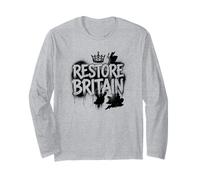 Restore Britain - Graffiti Flag UK Conservative Grunge Maglia a Manica