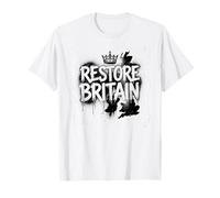 Restore Britain - Graffiti Flag UK Conservative Grunge Maglietta
