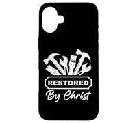 Restored by CHRIST - Christian Men's Faith Gospel Tools Custodia per iPhone 16 Plus