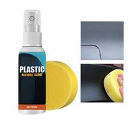 Restorer in per Auto, 50 ml, Soluzione di rinnovamento Nera, con Spray di rinnovo in spugnosa, per Rivestire cruscotti, sedili, braccioli, Camion, soffitti, tappezzeria, Moto,
