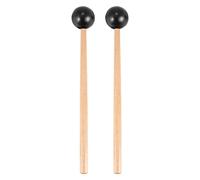 Restrdt 2 Pezzi nel Gomma Morbida Testa Bastoni Manico nel Legno Campana Bacchette per Glockenspiel Xilofono Campana Strumenti Musicali Parti Nero