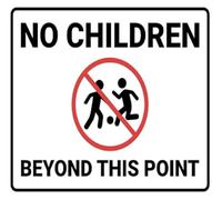 Restricted Area Metal Sign No Beyond This Point Notice 12x8 Inch