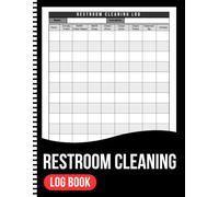Restroom Cleaning Log Book Large Print: Daily Bathroom Cleaning Checklist for Restaurants, Offices, Schools & Facilities | Janitorial Staff Time and Task Tracking | 8.5 x 11 In