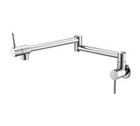 Restroving Parete Resoucet Cucina in Ottone Pieghevole Tocca rotable a Doppio Giunto Altalena Singolo Mixer Freddo Finitura cromata per praticità