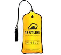 Restube Boa da nuoto Classic - Gonfiabile da 12,5 kg per acqua libera, triathlon, SUP e cinghiali - Luce gialla Tow Float per visibilità e sicurezza durante il nuoto