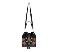 Restyle Borsa a secchiello Wildflower - Borsa con coulisse ricamata floreale