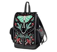 Restyle Equinozio autunnale Zaino Borsa ricamata con fungo falena gotica