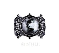 Restyle Moon Geometry Luna Gothic Punk Crescent Matte Black Gioiello Bracciale