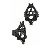 Restyle Pentagramma Stella Crescent Luna Witchy Pagano Ornato Gotico Punk Nero
