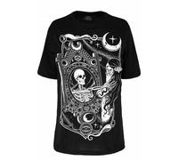 Restyle Specchio Scheletro Death Riflesso Luna Strega Occulta Oversize Maglia