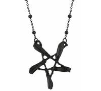 Restyle Streghe Scopa Pentagramma Wiccan Pagano Gotico Punk Nero Collana