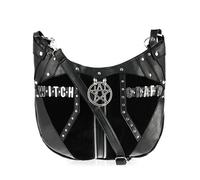 Restyle Stregoneria Pentagramma Velluto Similpelle Gotico Punk Hobo Sacca Borsa