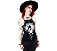 Restyle Terzo Occhio Crescent Luna Ankh Croce Gotico Emo Punk Rocker Tank Maglia