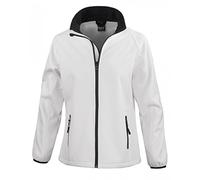 Result Core Ladies Printable Softshell Giacca, Bianco (WHI/Blk), L Donna