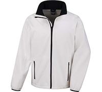 Result Core stampabile Soft Shell Giacca, Bianco (WHI/Blk), S Uomo