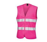 Result Gilet Alta Visibilità Donna Hi-Vis Fluorescente Rosa/Giallo/Verde