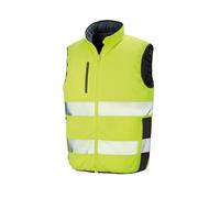 Result Gilet Imbottito Reversibile Safe-Guard Giallo/Navy O Arancione/Navy