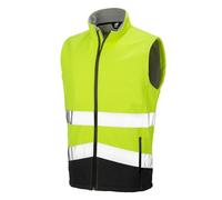 Result Gilet Soft Shell Alta Visibilità Sicuro Arancione O Giallo