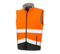 Result Gilet Soft Shell Alta Visibilità Sicuro Arancione O Giallo