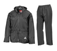 Result - Heavyweight Waterproof Jacket & Trouser Set, Impermeable Uomo, Nero (Black), Medium