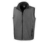 Result Printable Gilet Imbottito Uomo (L) (Grigio Antracite, Nero)